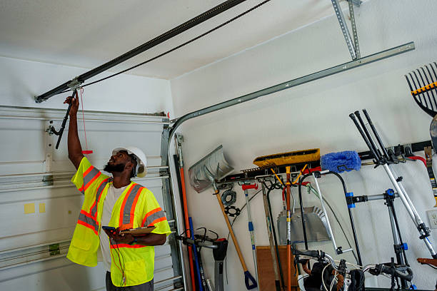Professional Garage Door Panel Replacement technician working in Adams County County, ND